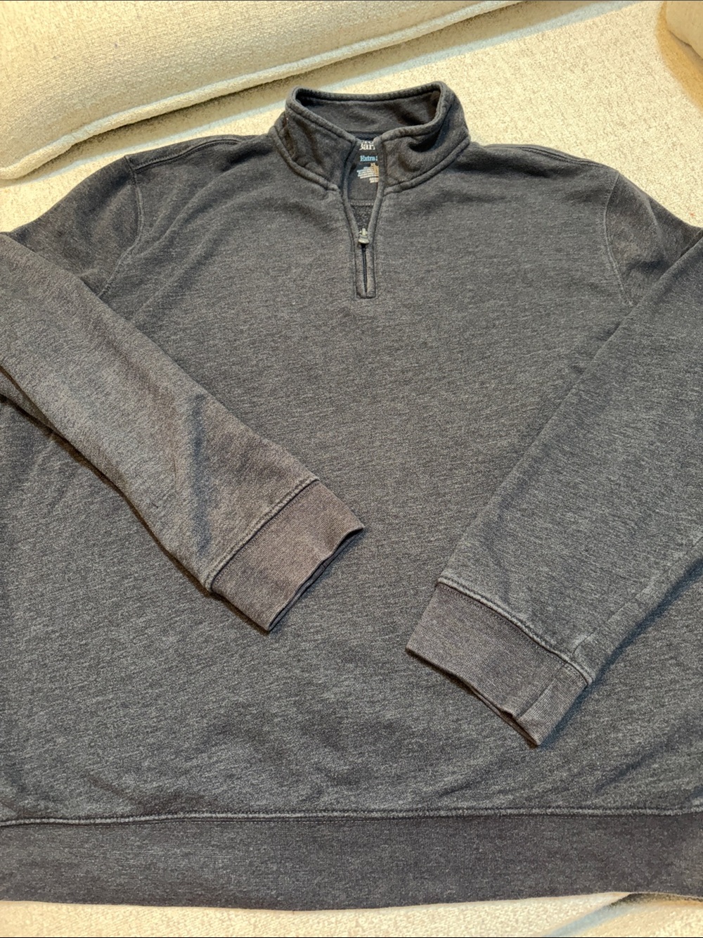 croft & barrow Charcoal Zip-Up Pullover